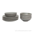 Novo design jantar conjunto personalizado glaze stoneware dinnerware